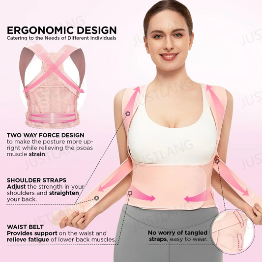 JUSTLANG Posture Corrector – Adjustable Back Brace