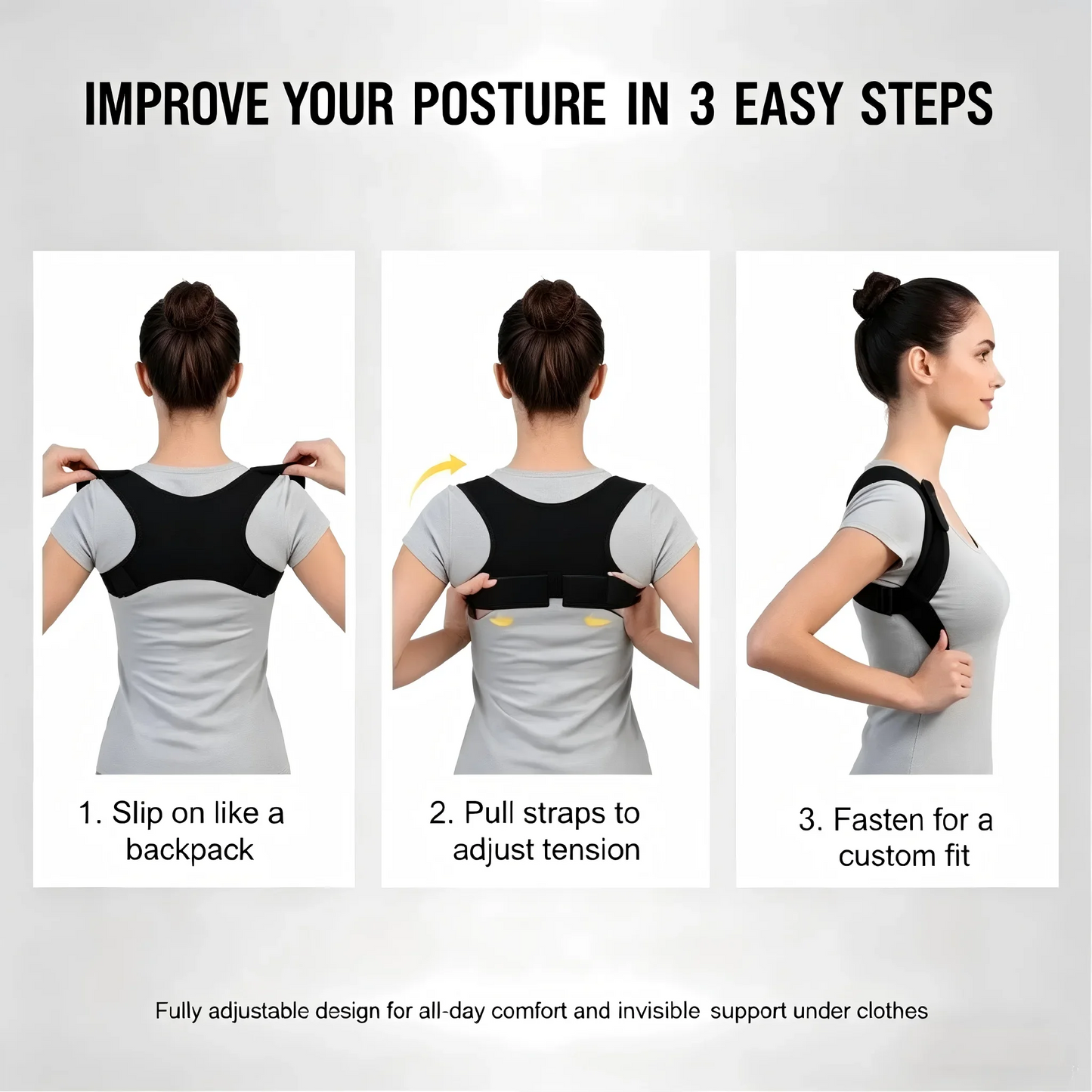 Adjustable Posture Corrector Metal Back