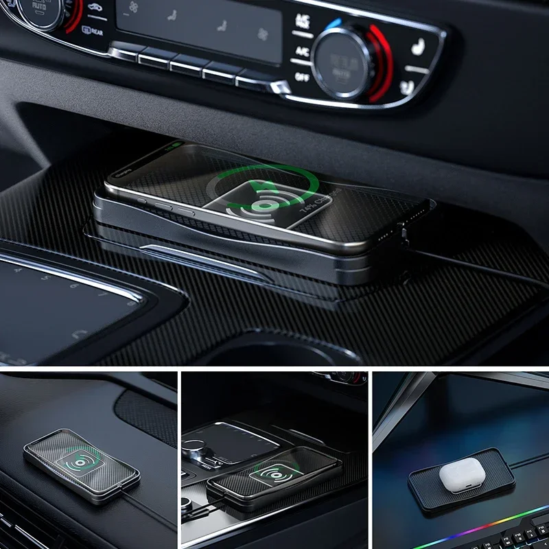 15W Car Wireless Charger Silicone Anti-skid Pad