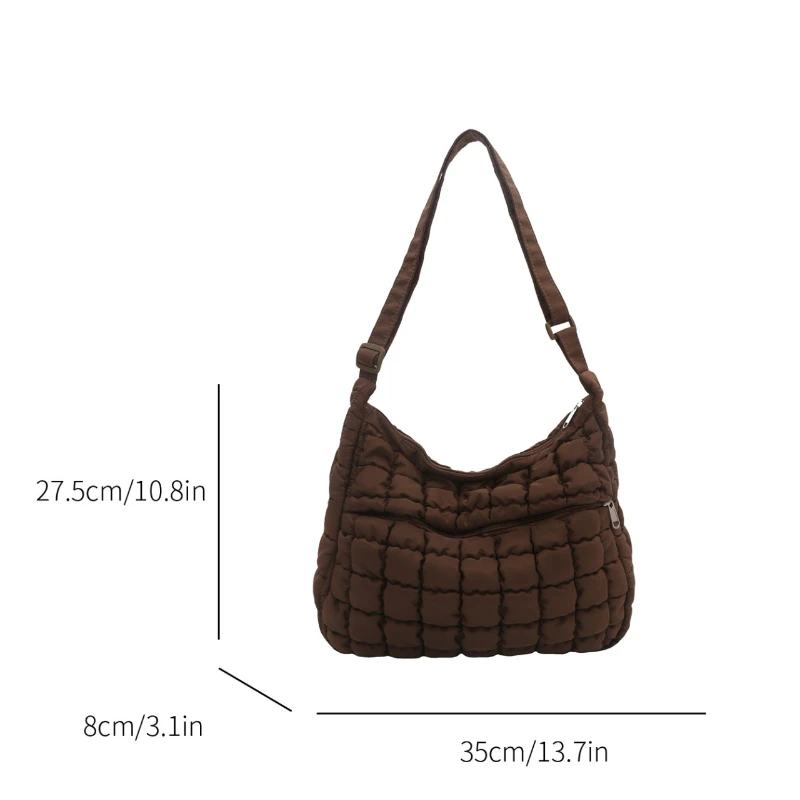 Quilted Puffer Shoulder Bag for Women