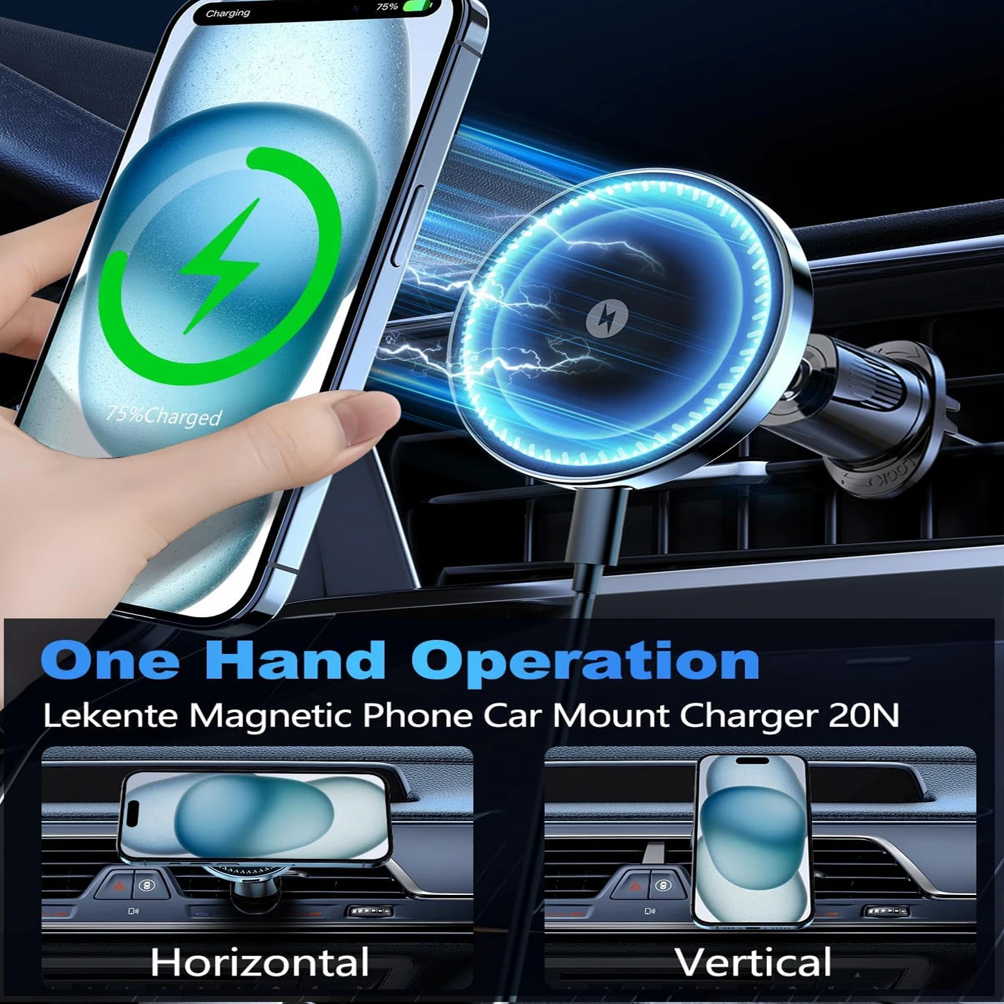 UYUXIO Strong Magnetic Wireless Car Phone Charger