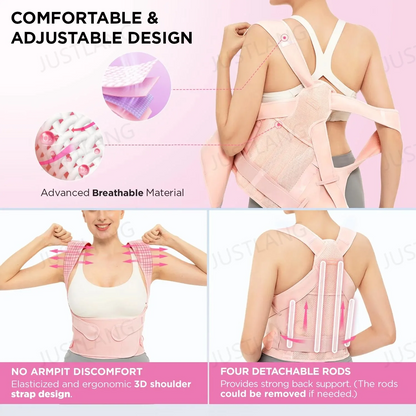 JUSTLANG Posture Corrector – Adjustable Back Brace