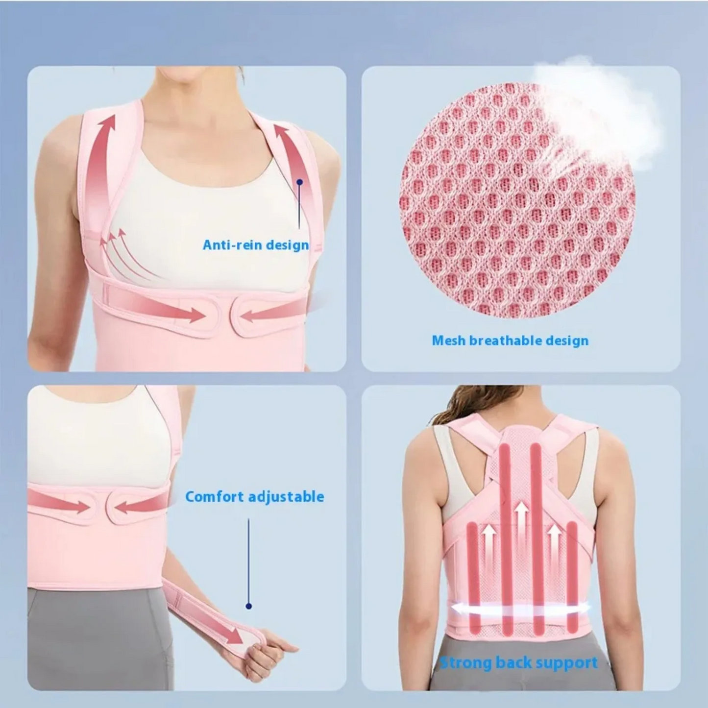 JUSTLANG Posture Corrector – Adjustable Back Brace