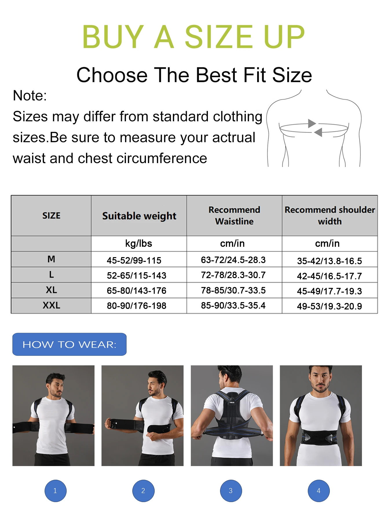 VBOSi Adjustable Back Support Posture