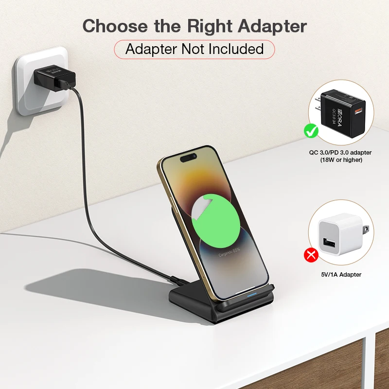 1HORA Wireless Charging Stand 15W Fast Charging