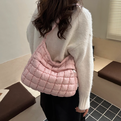 Quilted Puffer Shoulder Bag for Women