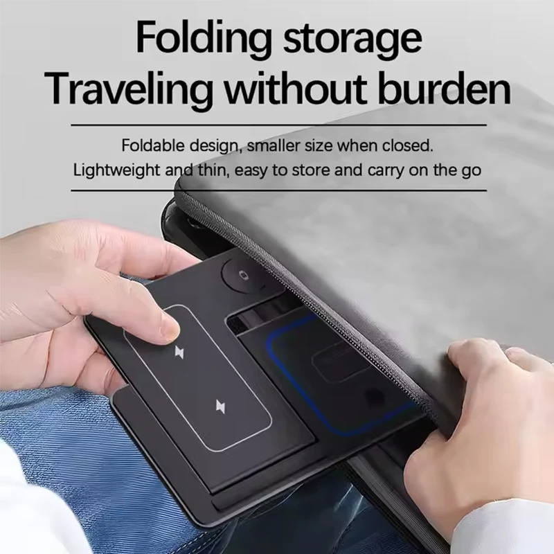 Desktop Foldable 3 In 1 Wireless Charger Stand Pad