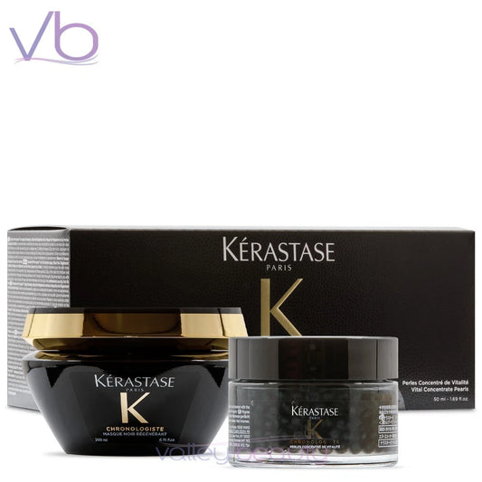 Kérastase Chronologiste Rituel Noir Régénérant Caviar Pearls Hair Treatment – Luxury Hair & Scalp Revitalizing Ritual