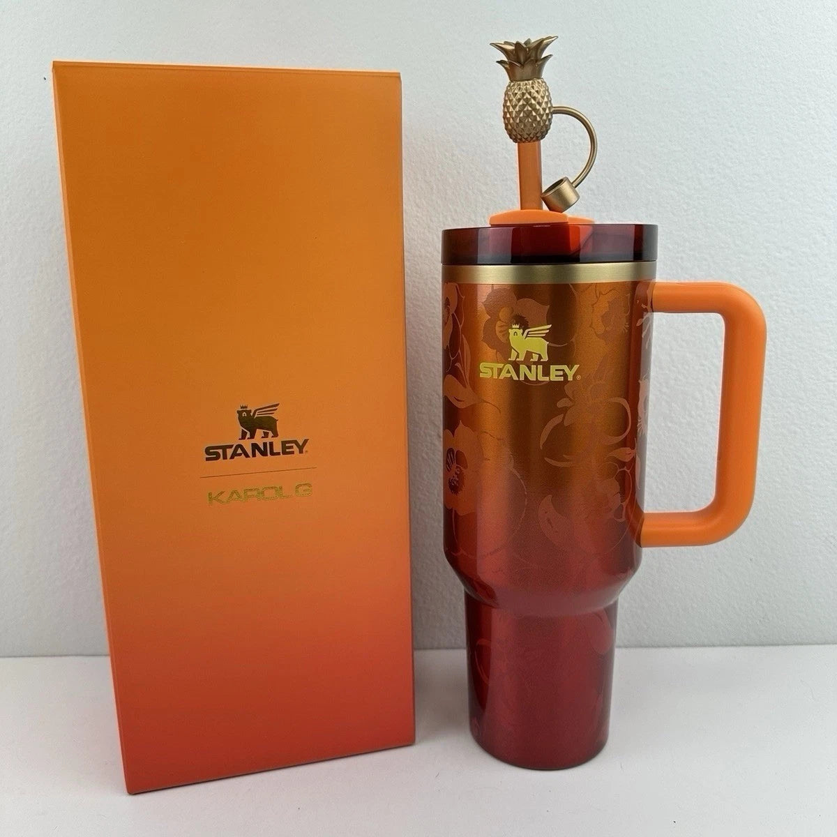 Stanley 1913 x KAROL G Flor 40oz Quencher H2.0 Tumbler – Tropicoqueta Edition (Factory Sealed)