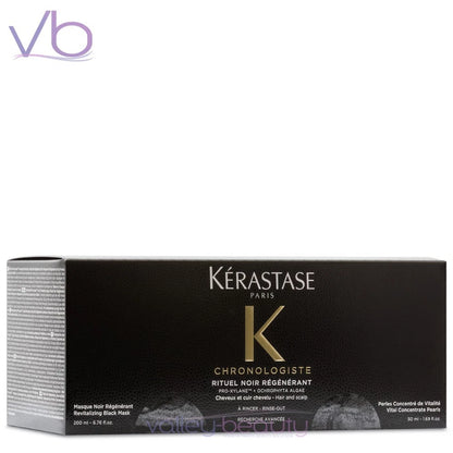 Kérastase Chronologiste Rituel Noir Régénérant Caviar Pearls Hair Treatment – Luxury Hair & Scalp Revitalizing Ritual