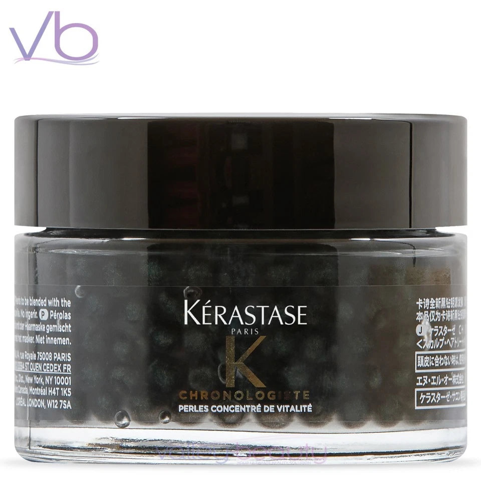 Kérastase Chronologiste Rituel Noir Régénérant Caviar Pearls Hair Treatment – Luxury Hair & Scalp Revitalizing Ritual