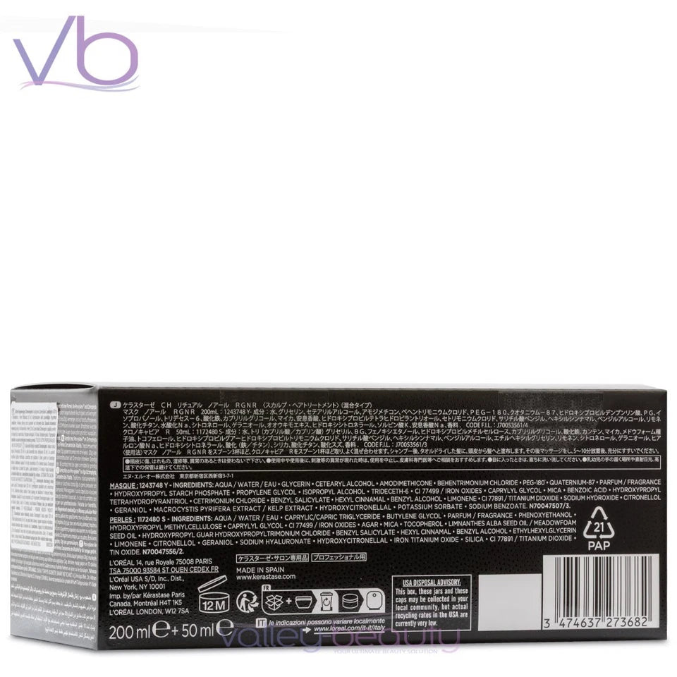 Kérastase Chronologiste Rituel Noir Régénérant Caviar Pearls Hair Treatment – Luxury Hair & Scalp Revitalizing Ritual